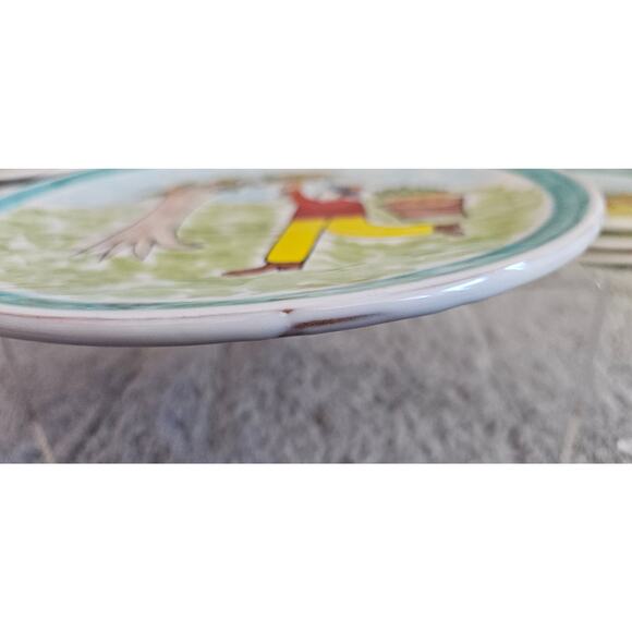 Nino Parrucca Pottery Modernist Plate‎ 10.5" Made in Italy #214 Orange Harvest - Picture 2 of 6